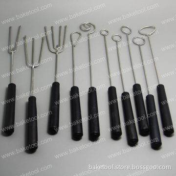 Stainless steel 10pcs Chocolate Dipping Forks Set baking tool